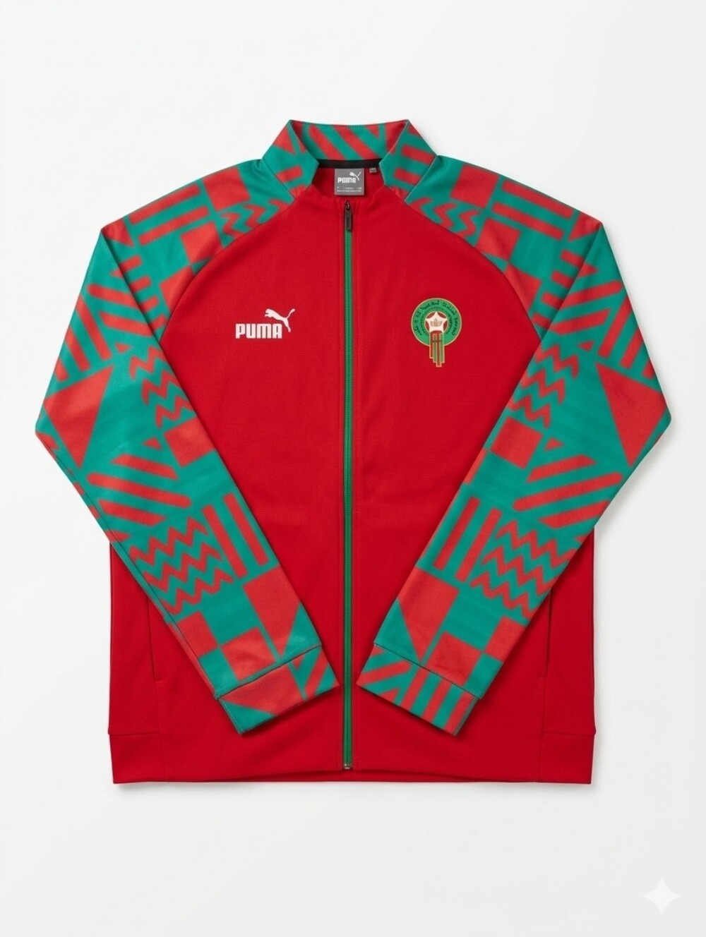 Puma Official Morocco Football Team Track Jacket Full Zip Sz Large